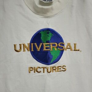 Vintage Universal Pictures T-Shirt XL Cotton Tee Embroidered